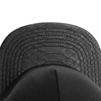 Gorra de Béisbol Snapback de 5 Paneles con Logotipo Personalizado, Visera Plana Negra Texturizada de PVC, para Hombre y Mujer, Apta para las Cuatro Estaciones