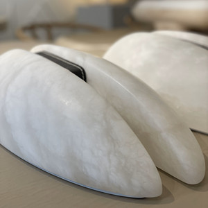 Wall Lamp Large White Marble LED <b>Light</b> Source For Entrance Hall Living Room Bedroom <b>Corridor</b> Background Lighting - Product Image 3
