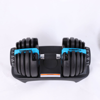 Haltères réglables en fonte de 24 kg / 52,5 lb, équipement de fitness pour la maison et la musculation