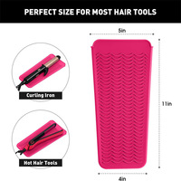 Pochette de tapis en silicone résistant à la chaleur pochette de tapis de voyage fer plat fer à friser fer à lisser cheveux curling porte-outil pour cheveux chauds