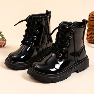 Bottes courtes noires personnalisées pour enfants, bottes à la cheville pour filles - Product Image 4