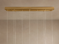 Lustre linéaire moderne et minimaliste de luxe en verre, luminaire suspendu personnalisé pour salon, salle à manger, bar, hôtel, hall