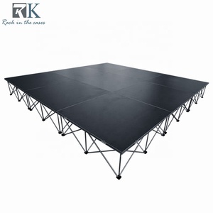 Plataforma de escenario para eventos al aire libre de desfile de moda, plataforma de escenario portátil plegable duradera de aluminio - Product Image 4