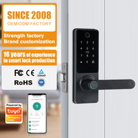 Serrures de porte intelligentes numériques électroniques à empreintes digitales, étanches, sécurisées, avec clés Tuya Wifi intelligentes