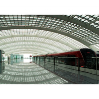 Structure en acier préfabriquée sur mesure à longue portée pour gare ferroviaire, bâtiment à ossature de toit à grande portée