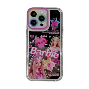 Best Selling Accessories Cartoon Anime Fancy Funny Cute Barbie Doll Phone Case For Iphone 14 Pro Max Cover For Girl Ladies