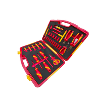 Ensemble d'outils isolés professionnels 31 pièces, kit d'outils d'électricien en acier avec sac de transport pour réparation et entretien électriques