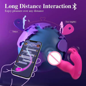 Новинка! Вибратор-стимулятор 3-в-1: носимый пульт, G-точка, клиторальный вибратор-кролик с 9 режимами толчков, анальные игрушки для женщин - Product Image 5