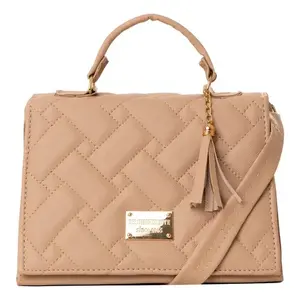 Bolso cruzado de piel sintética acolchada Fana Bonita con cierre de cremallera y borlas para mujer, uso diario, estilo veraniego - Product Image 1