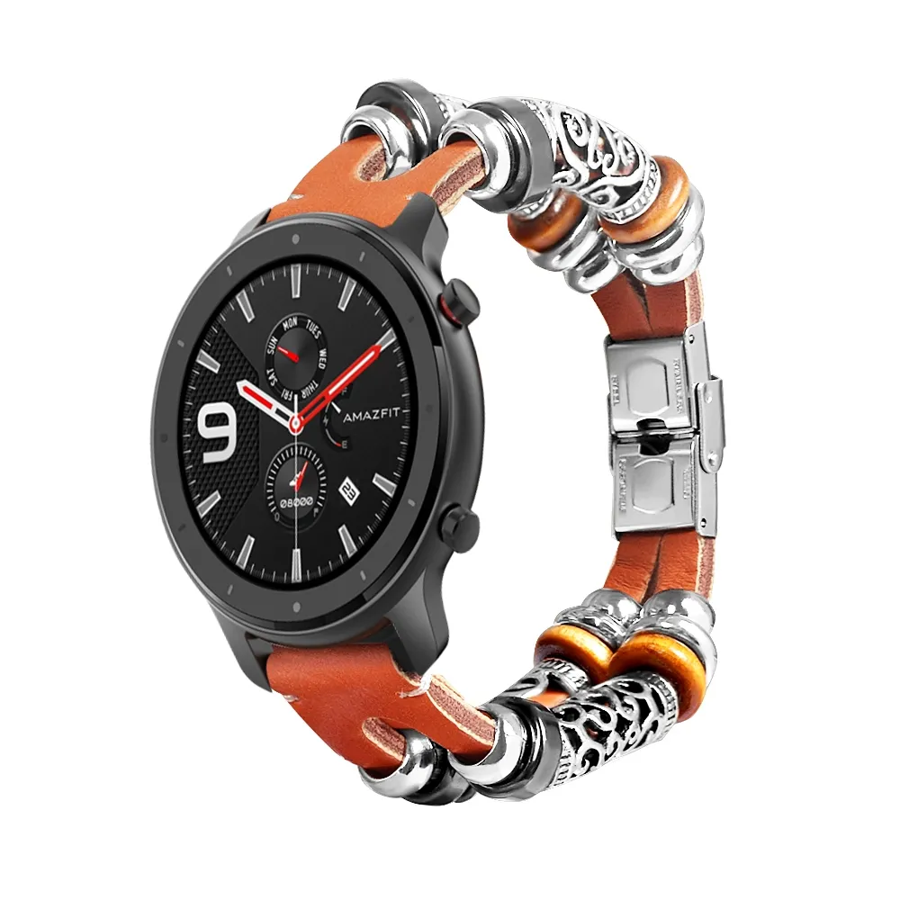 Retro DIY 22mm Strap For Huami Amazfit GTR 47mm Watchband Replacement Bracelet Strap For Samsung Galaxy Watch 46mm