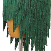 Sexy nouvelle tendance personnalisée scène Performance élégant moderne vert danse concours strass glands robe femmes