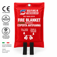 Couverture anti-feu en fibre de verre EN 1869:2019, emballage individuel pour importateurs, détaillants et fabricants en Italie, logo personnalisé OEM, vente en gros