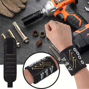 Guest Quality Magnetic Wrist <b>Tool</b> Holder Strong Magnet Black Red Blue For Screws Nuts Small Parts Repair Work - Product Image 1