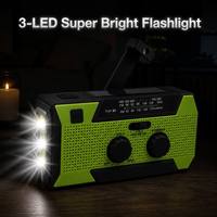 Radio de Supervivencia Portátil para Exteriores, con Manivela Solar, Resistente al Agua, Batería de 5000mAh, Linterna LED, Alarma SOS