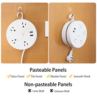 Multiprise industrielle américaine évolutrice avec 4 prises, 2 ports USB-A, protection contre les surtensions 10A, IP22, portable
