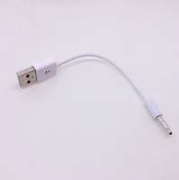 Adaptateur de transfert audio et de charge USB 2.0 avec prise jack 3,5 mm pour iPod Shuffle 3e, 4e, 5e, 6e et 7e génération