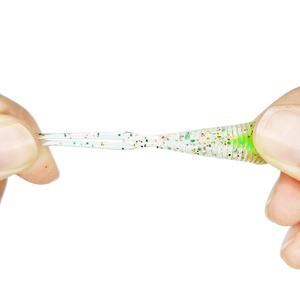 Leurre de pêche souple luminescent Newbility 7,5 cm 2,8 g à double queue en forme de ver pour la pêche au bar - Product Image 4