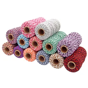 Christmas holiday accessories 1mm double color cotton rope double color line decoration cotton color 2mm thick cotton cord