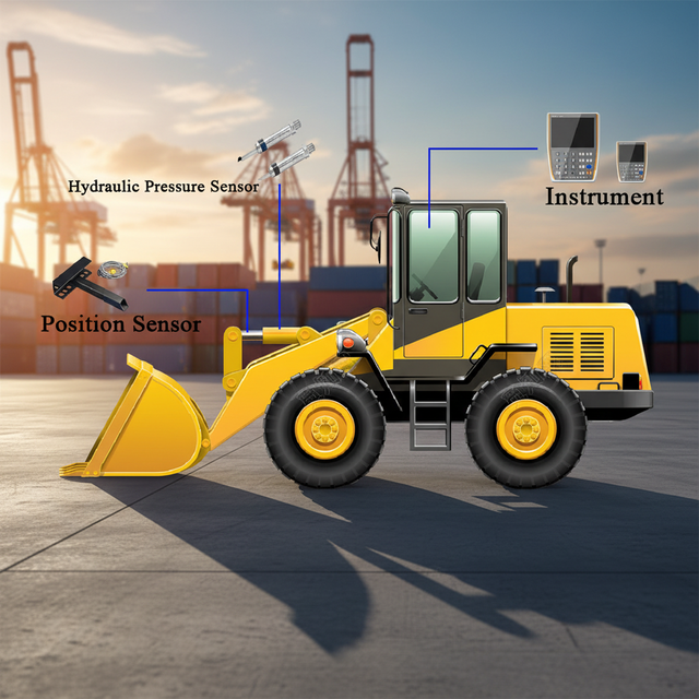 Wheel Loader with Printer Stainless Steel Bucket Digital Crane Scale Weighing Indicator 0.5-1% Accuracy 9-36V 1 Year Warranty