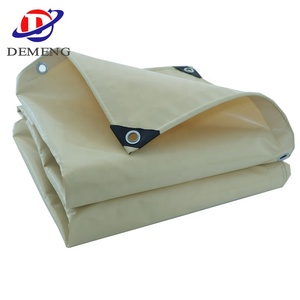 Bâche PVC enduite beige 700g 10x20m résistante aux déchirures pour auvents de camping-car, bâche de protection contre la pluie, prix usine abordable - Product Image 2