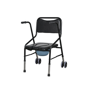 Stainless Steel Commode <b>Chair</b> Foldable With <b>Padded</b> Seat For Elderly And Pregnant Women Home Use - Product Image 2