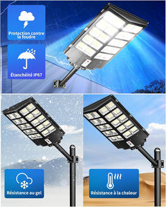 ไฟถนนโซลาร์เซลล์ขายส่ง กำลังไฟ 800W 1000W 1200W 2000W สำหรับภายนอกอาคาร กันน้ำ IP67 แบบรวมหลอด LED - Product Image 3