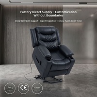 Canapé électrique haut de gamme en bois massif pour salon, fauteuil releveur monoplace avec massage et chauffage, convertible en lit, gain de place, intelligent