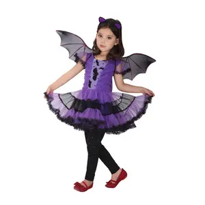 Halloween Costume Kids Dress Halloween Cosplay Costumes Accessories Bat Wings And Headband