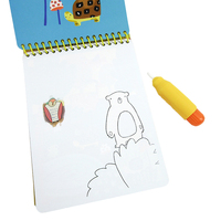 Livre de coloriage magique à l'eau avec stylo, livre de dessin à l'eau réutilisable, 6 pages de coloriage magiques, livre pour enfants personnalisé OEM