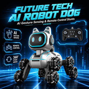 Robot chien intelligent à 8 roues <span class=keywords><strong>télécommandé</strong></span> pour enfants, roues omnidirectionnelles, idéal pour l'apprentissage STEM (vente en gros) - Product Image 3