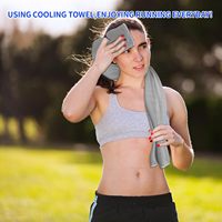 Serviette de sport rafraîchissante instantanée en microfibre, douce et respirante, pour le cou, avec logo personnalisé – Offre spéciale été
