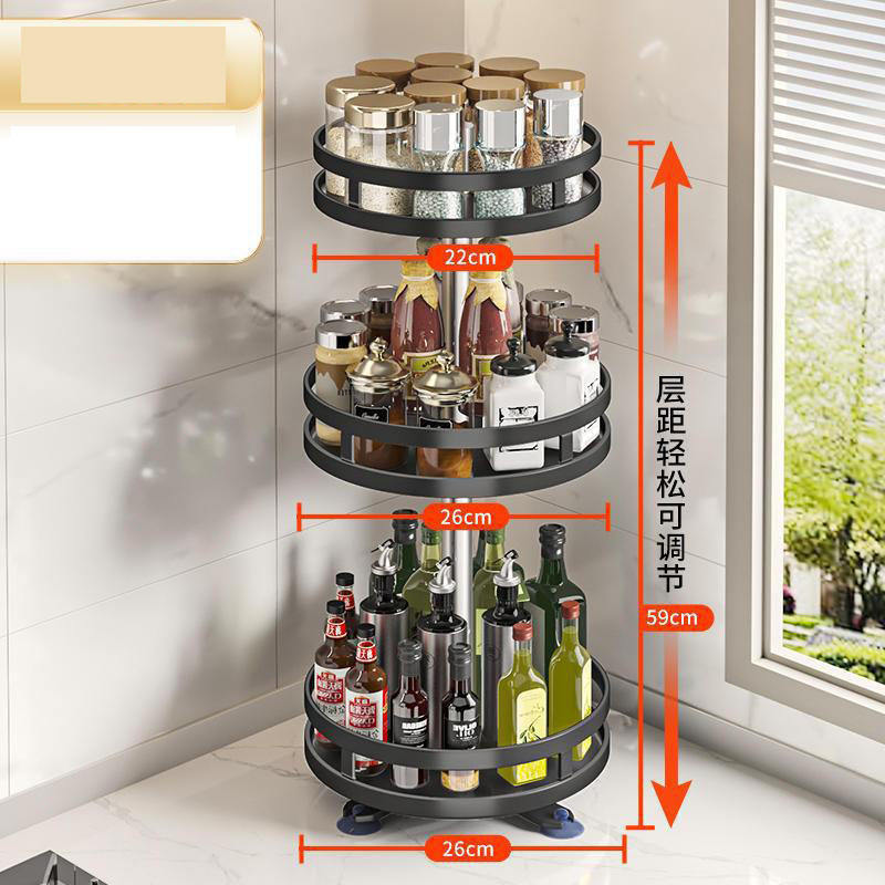 Triple black round shape (360 degree rotatable) steady