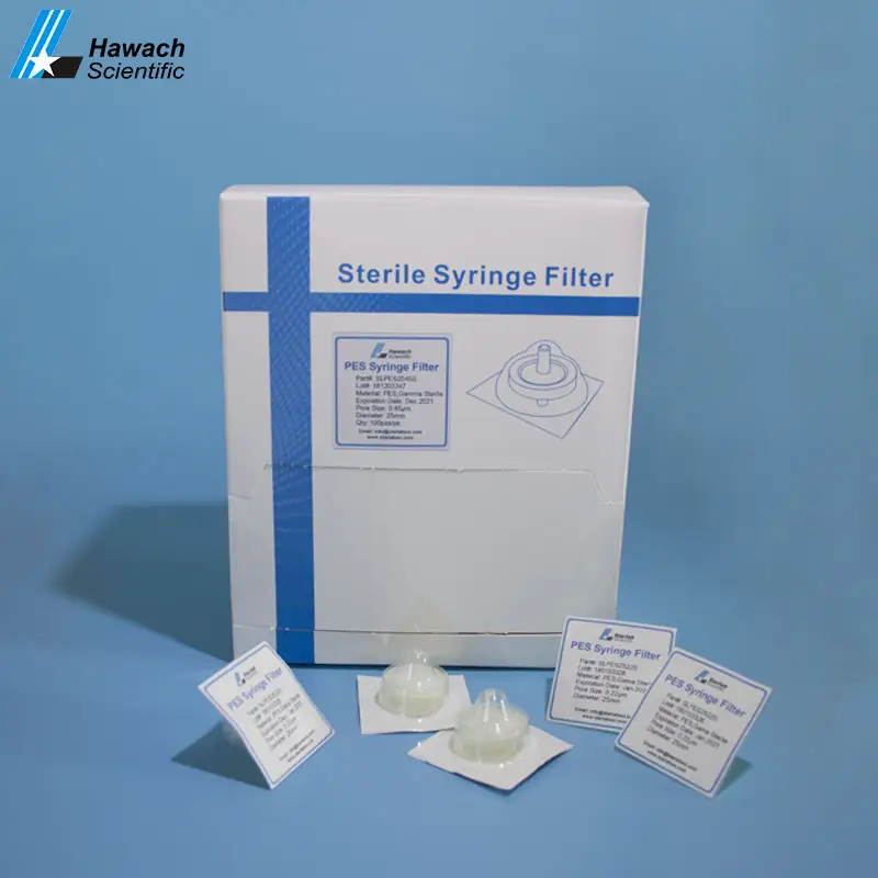 Seringa descartável de acetato para celulose, filtros de seringa com filtro de 13mm 25mm para hplc