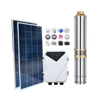 Pompe à eau solaire Xili 5HP à moteur CC sans balais pour le traitement des eaux usées, pompe de puits profond haute pression à grand débit