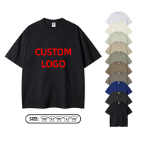 T-shirt pour homme de style streetwear surdimensionné avec logo brodé personnalisé, impression à la demande, livraison directe