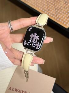 <span class=keywords><strong>Cinturino</strong></span> in <span class=keywords><strong>pelle</strong></span> con fiore di lichee a forma di D adatto per orologio di moda S10 <span class=keywords><strong>ultra</strong></span> 2 Series10 9 8 7 6 5 4 3 2 1 - Product Image 2