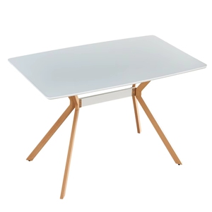 Étagère en métal avec plateau anti-rayures en MDF, pieds à transfert thermique, pieds de nivellement <span class=keywords><strong>pour</strong></span> table de <span class=keywords><strong>salle</strong></span> à <span class=keywords><strong>manger</strong></span>, <span class=keywords><strong>cuisine</strong></span>, bureau - Product Image 2