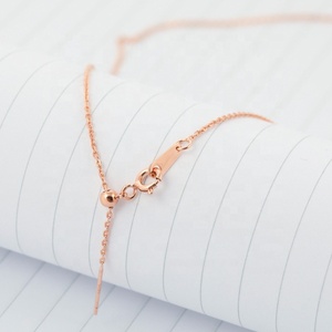 Collar de Cruz chapado en oro ajustable para mujer, cadena de eslabones ovalados O de Plata de Ley 925, joyería para hombre y mujer - Product Image 3