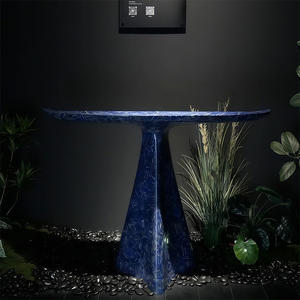 Meubles en pierres précieuses naturelles au design unique, table <span class=keywords><strong>console</strong></span> en lapis lazuli bleu pour la décoration de villa et d'hôtel - Product Image 5