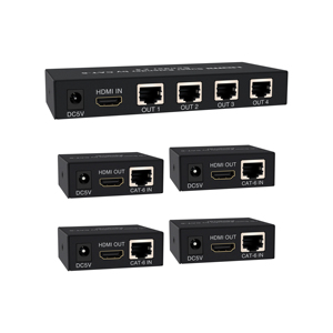 Tonli 60m用于扩展器1输入4个以太网输出用于分路器Cat5e/Cat6金属1080P无延迟 - Product Image 1