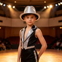 Sombrero de Jazz con Lentejuelas, Sombrero Fedora Brillante, Sombrero para Espectáculos de Danza, Accesorio de Disfraz para Espectáculos, Sombrero Brillante para Fiestas, para Adultos y Niños