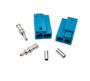 Conector de Crimpado FAKRA Personalizado Superbat F03-DSJ316-Z con Carcasa de Latón, 2 Pines para Antena RF Automotriz GPS/GSM RG316/RG174 - Product Image 1