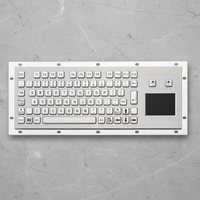 Teclado Táctil Metálico a Prueba de Polvo con Certificado CE, Acero Inoxidable 304, USB/PS2, 79 Teclas, Montaje en Panel Frontal