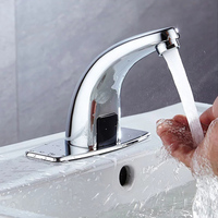 Robinet d'eau de lavabo infrarouge intelligent en acier inoxydable bon marché Robinets de salle de bain et de douche à capteur automatique sans contact