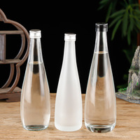 Bouteille de vin carrée en verre mat transparent 375 ml avec bouchon tire-bouchon et joint en caoutchouc pour Tequila – Prix abordable
