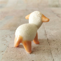 Coloré à la main en verre de murano mouton figurine