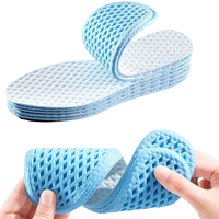 Semelles intérieures de sport en PU hautement élastiques, respirantes et confortables, avec absorption des chocs, en EVA bleu pour chaussures