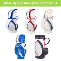 Prix d'usine Mini sac de golf Design personnalisé rouge et blanc léger étanche PU Sac de support de golf personnalisé