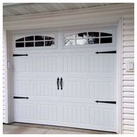 Porte de garage à enroulement moderne personnalisée en alliage d'aluminium à vue complète avec grille encastrée de sécurité