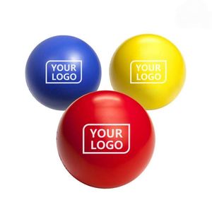 Balle anti-stress ronde en mousse PU personnalisable avec logo, jouet de compression promotionnel pour cadeaux d'entreprise - Product Image 2
